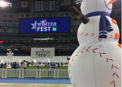 custom inflatable baseball snowman